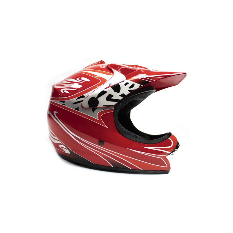 Casco para motociclista talla XL cerrado Cross ABS FQHE - 001 rojo Quick release Kinlley
