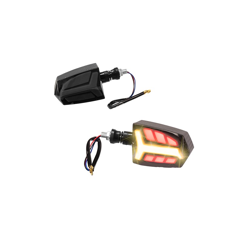 Direccionales de led para motocicleta universales ZXD - 105 Amarillo y Rojo Kinlley