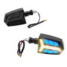 Direccionales de led para motocicleta universales ZXD - 105 azul y amarillo Kinlley