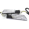 Direccionales de led para motocicleta universales rectangular blanca Kinlley