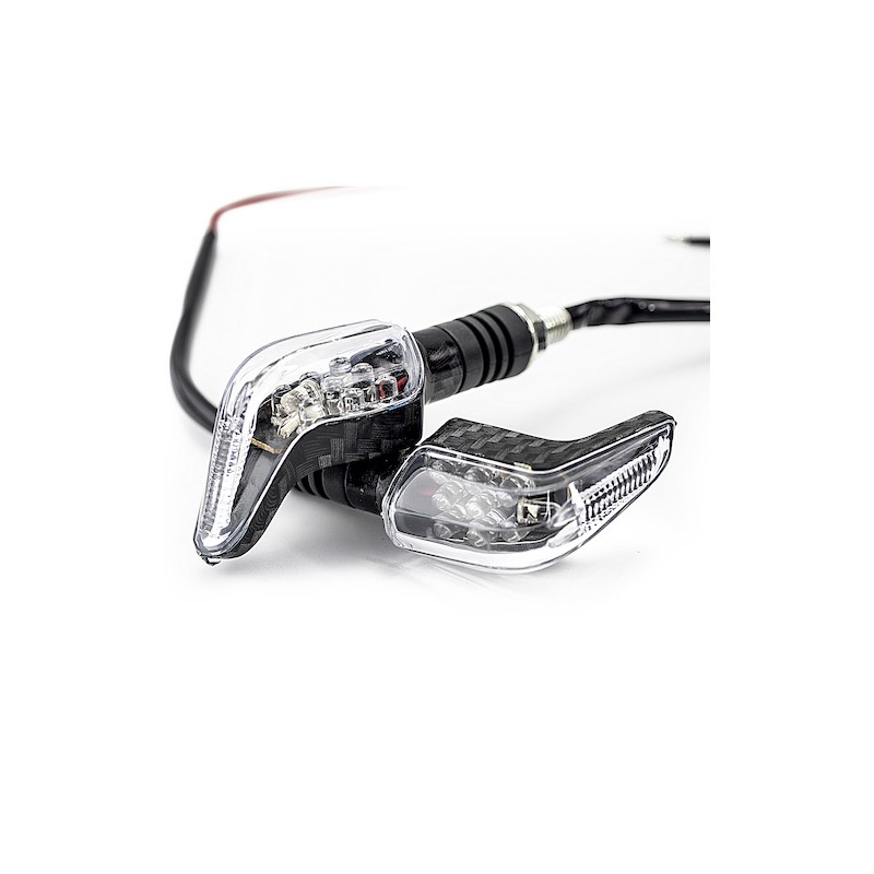 Direccionales led para motocicleta universales carbon 1034 Kinlley