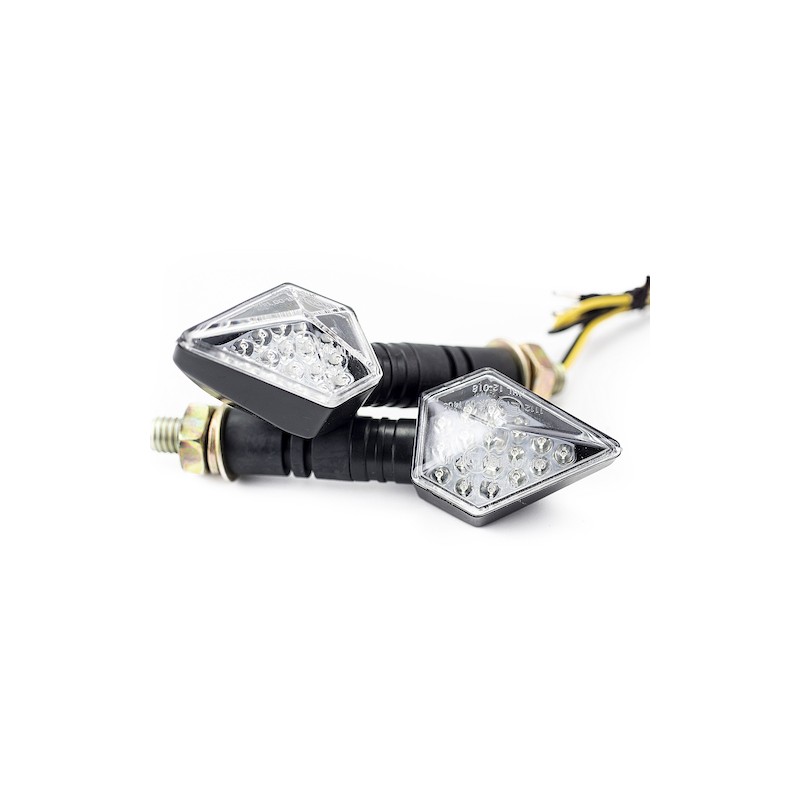 Direccionales led para motocicleta universales negro 027 Kinlley