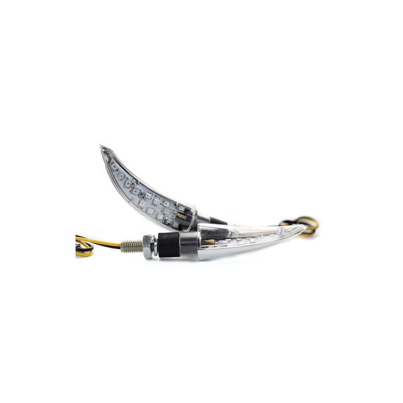 Direccionales para motocicleta cromadas universales 1023 Kinlley