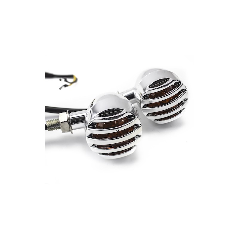 Direccionales para motocicleta cromadas universales 1051 Kinlley
