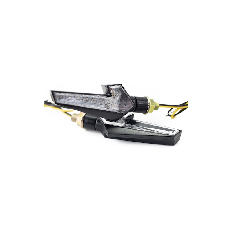 Direccionales para motocicleta negro par con 10pcs led dip modelo 1047 Kinlley