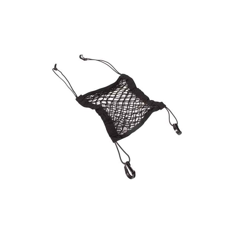 Malla - Red elastica ajustable con 4 ganchos para casco de motocicleta 30 cm x 25 cm Kinlley