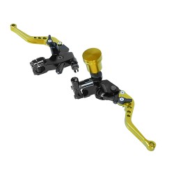 Manijas de freno con bomba y clutch para motocicleta dorado universal HX - 0120 Kinlley