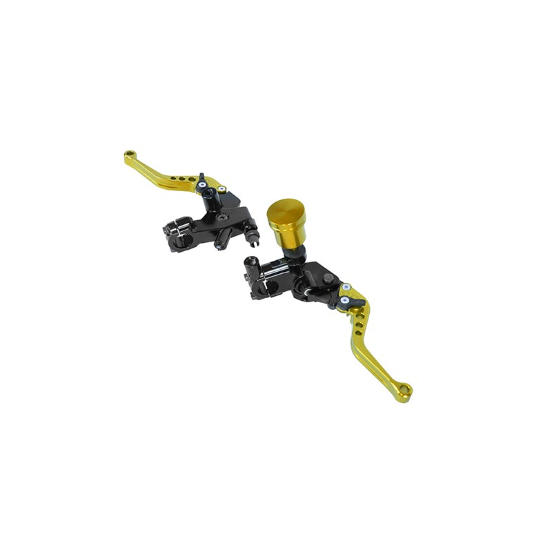 Manijas de freno con bomba y clutch para motocicleta dorado universal HX - 0120 Kinlley