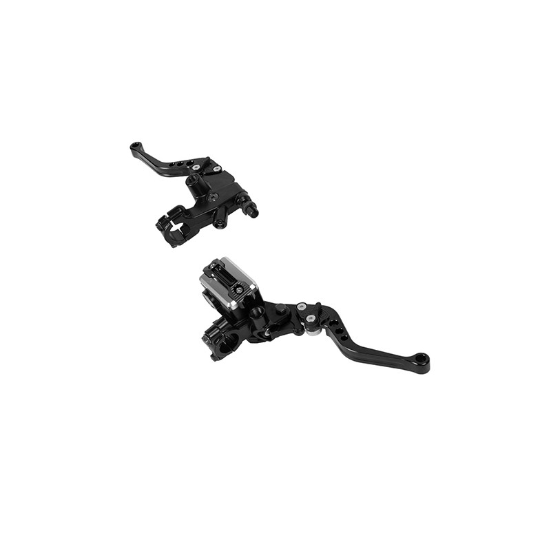 Manijas de freno con bomba y clutch para motocicleta negra universal HX - 0046 Kinlley