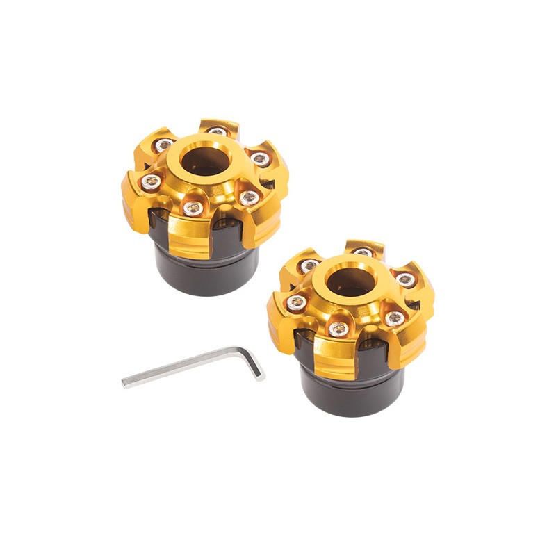 Punta de slider aluminio universales para motocicleta amarillo xl - 3551 Kinlley