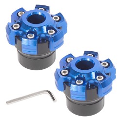 Punta de slider aluminio universales para motocicleta azul xl - 3551 Kinlley