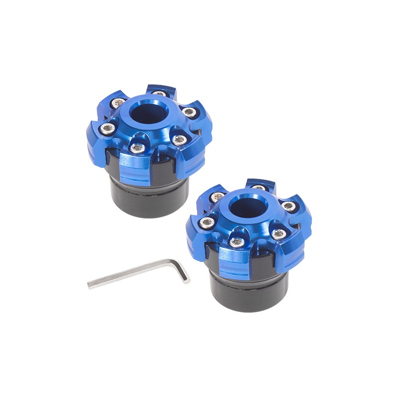 Punta de slider aluminio universales para motocicleta azul xl - 3551 Kinlley