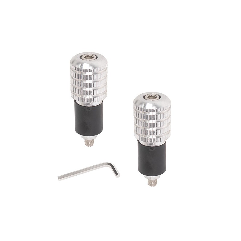 Punta de slider aluminio universales para motocicleta blanco xl - 330 Kinlley