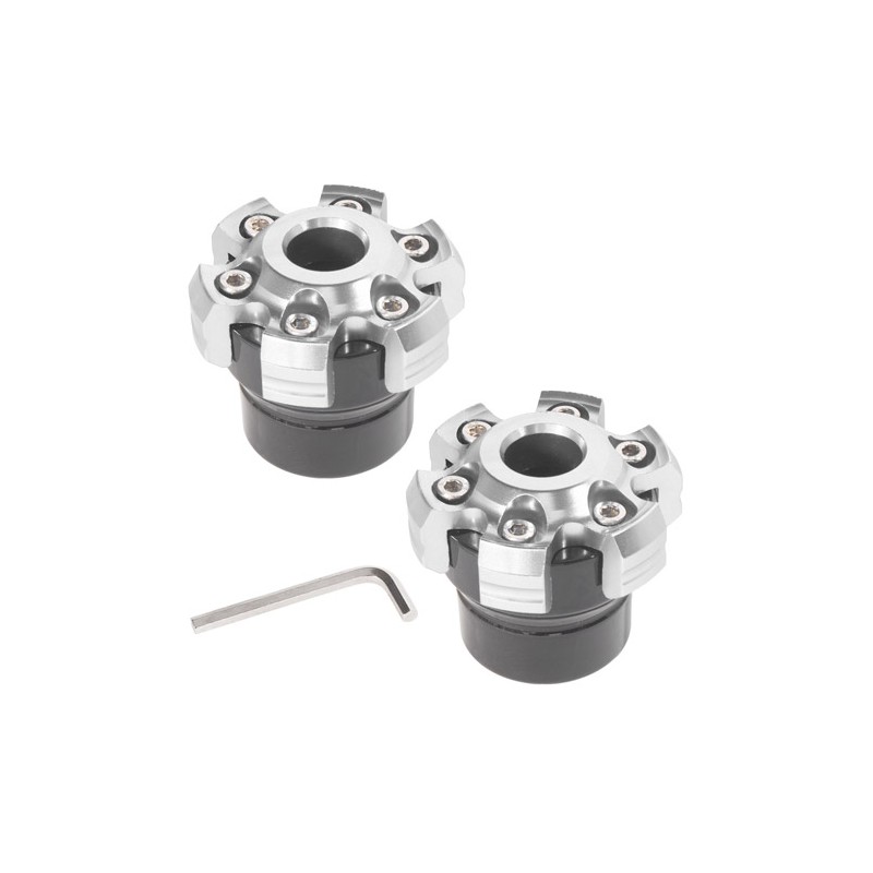 Punta de slider aluminio universales para motocicleta plata xl - 3551 Kinlley