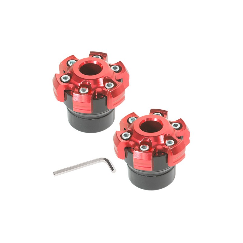 Punta de slider aluminio universales para motocicleta rojo xl - 3551 Kinlley