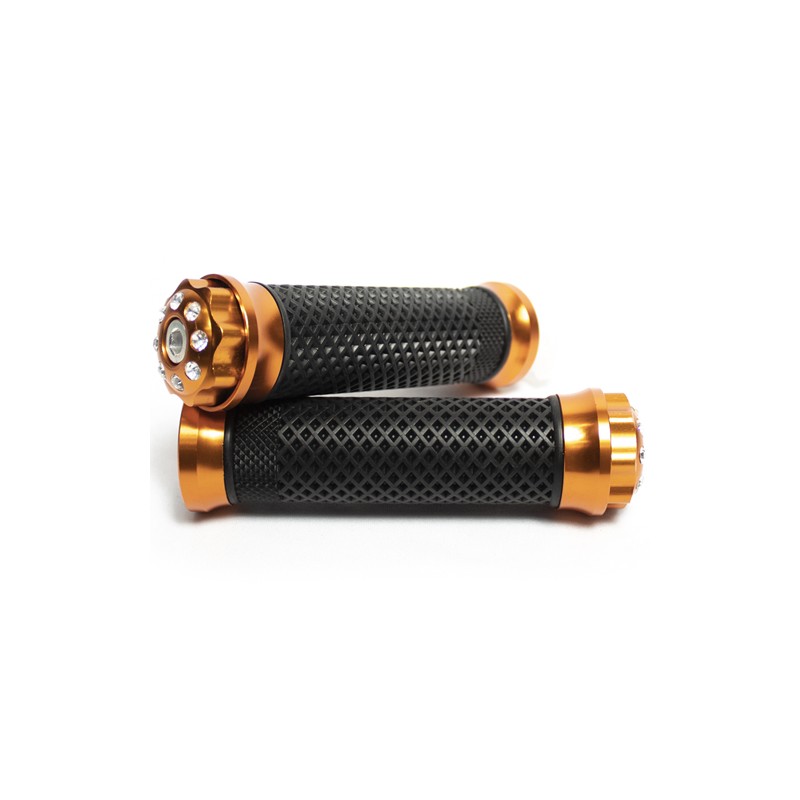 Puños de aluminio naranja para motocicleta XL - 275 Kinlley