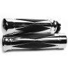 Puños de aluminio rombo cromados / negros 1 pulgada Viatlia 150 Street rod 150 Kinlley