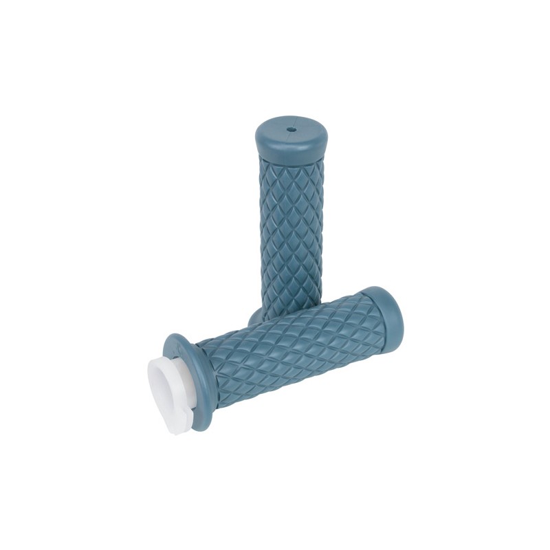 Puños para motocicleta Cafe Racer universales B645 azul Kinlley