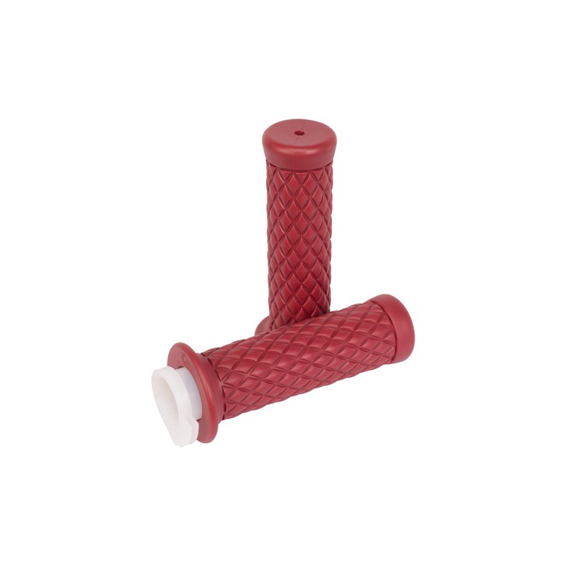 Puños para motocicleta Cafe Racer universales B645 rojo Kinlley