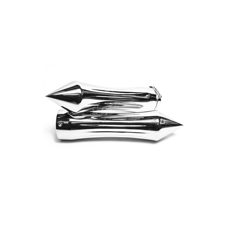 Puños para motocicleta universal 1 pulgada de aluminio cono cromado Kinlley