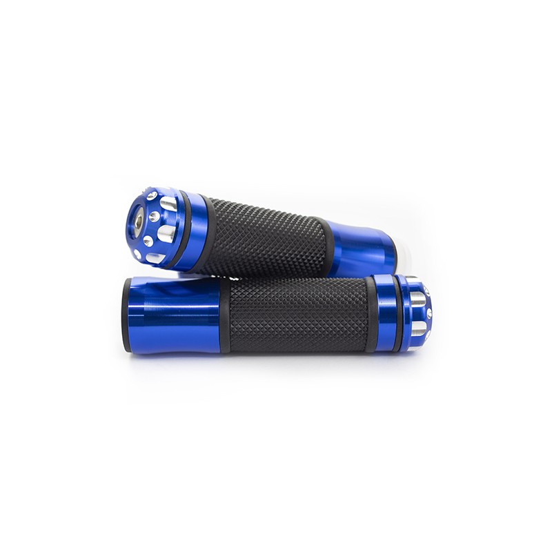 Puños para motocicleta universal 7/8 con contrapeso azul XL280 Kinlley