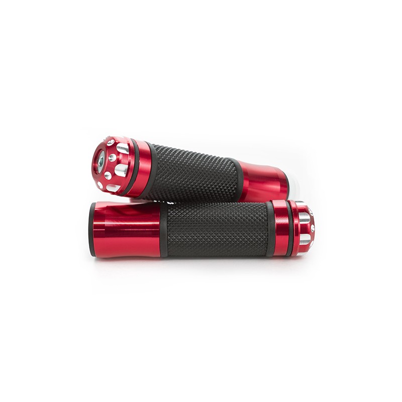 Puños para motocicleta universal 7/8 con contrapeso rojo XL280 Kinlley
