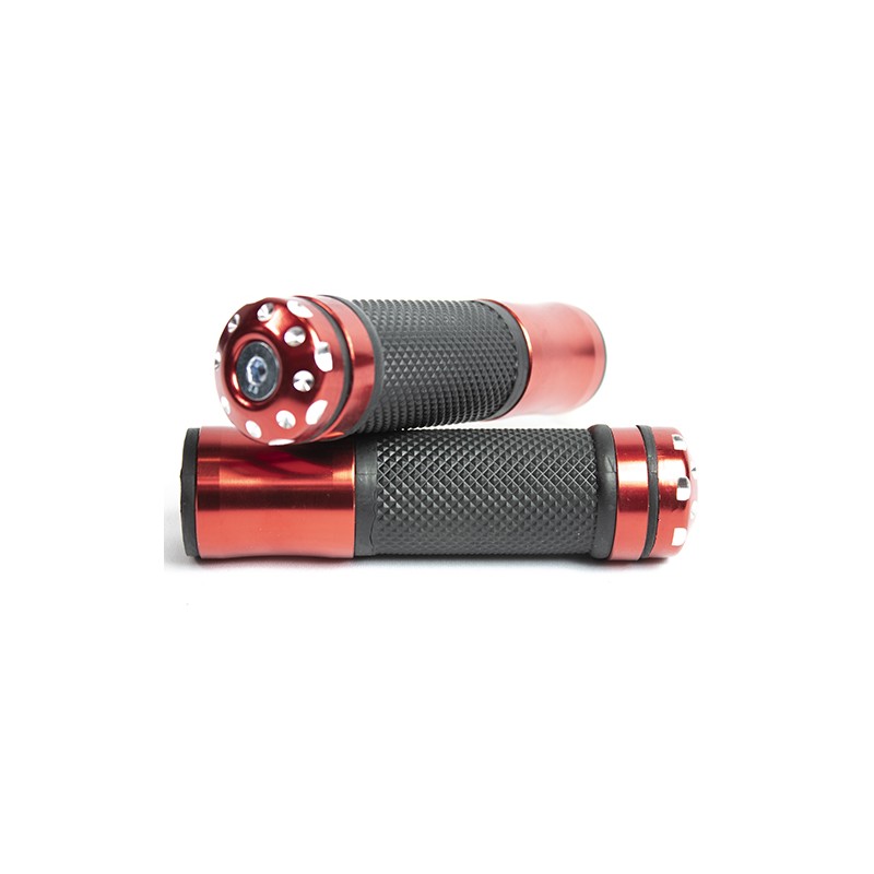 Puños para motocicleta universal 7/8 con contrapeso rojo XL280 Kinlley