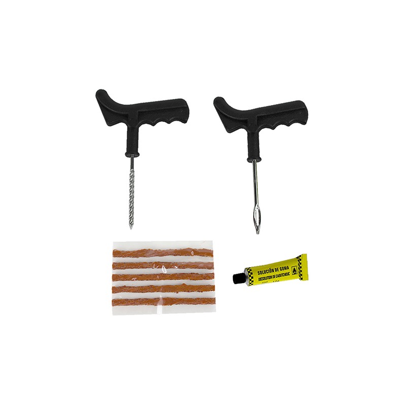 Kit de reparacion para llantas sin camara para motocicleta Roda