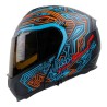 Casco para motociclista talla L abatible revenge pro negro azul mate scircuit RODA