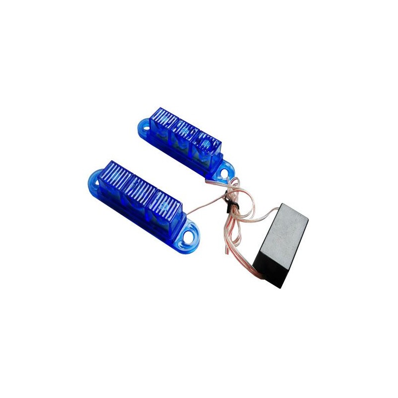 Luz estrobo para motocicleta azul