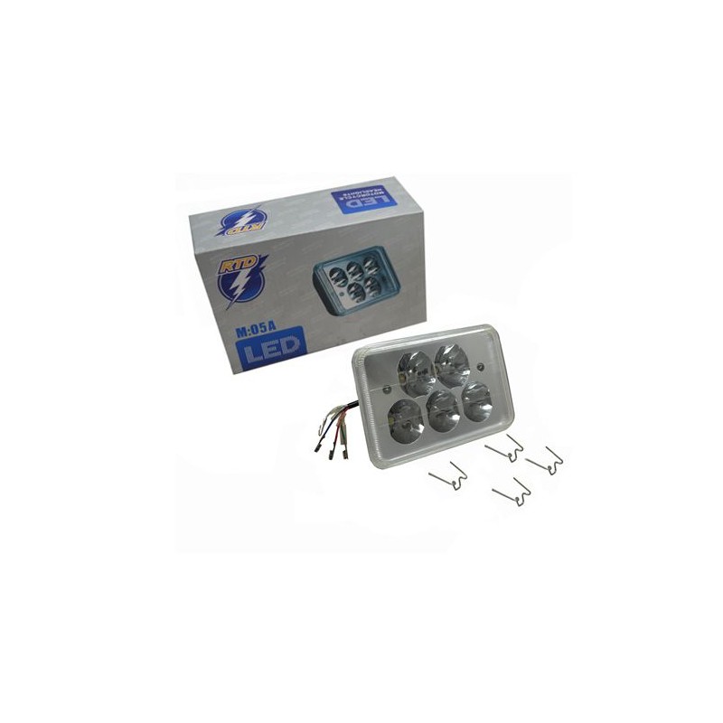 Faro principal para motocicleta RT - M05A led rectangulo 15W 17x10.5 cm Sayto