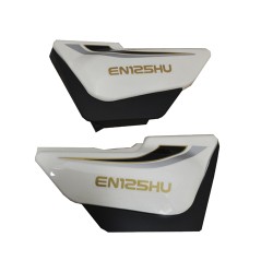 Tapas laterales delantera para motocicleta EN125 HU blanca