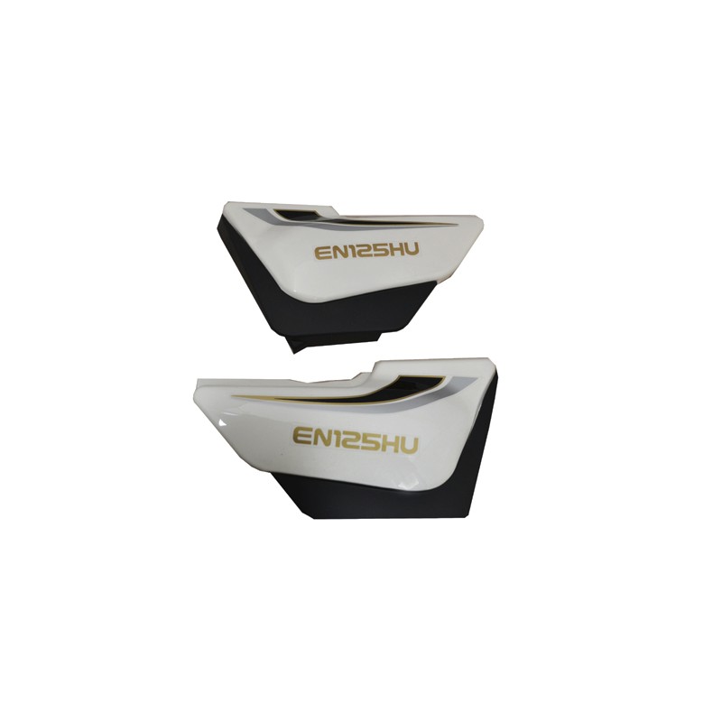 Tapas laterales delantera para motocicleta EN125 HU blanca