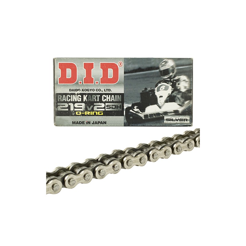 Cadena para motocicleta 219V2 SDH S&B x 114L DID Maxima duracion Go Kart Automatico