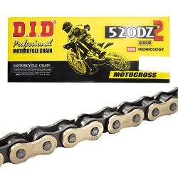 Cadena para motocicleta 520 DZ2 x 120 DID dorada Especial Motocross