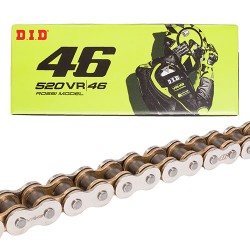 Cadena para motocicleta 520 VR46 X 116 (ZJ) dorada X - ring DID