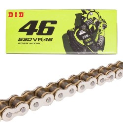 Cadena para motocicleta 530 VR46 X 122 (ZJ) dorada X - ring DID