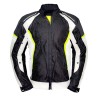 Chamarra para motociclista Mesh repelente con protecciones Talla XL Black White Hebotech