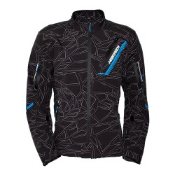 Chamarra para motociclista Softshell repelente con protecciones Talla L Blue Man Hebotech