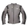 Chamarra para motociclista Softshell repelente con protecciones Talla M Gris Amarillo Neon Hebotech