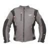 Chamarra para motociclista Softshell repelente con protecciones Talla M Gris Rojo Hebotech