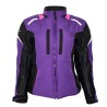 Chamarra para motociclista Softshell repelente con protecciones Talla M Luzern Purple Woman Hebotech