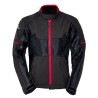 Chamarra para motociclista Softshell repelente con protecciones Talla XXL Luzern Black Red Hebotech