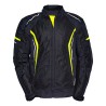 Chamarra para motociclista talla L Jacket mesh black yellow hebotech