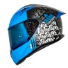 Casco para motociclista talla L integral join now negro mate azul Shaft