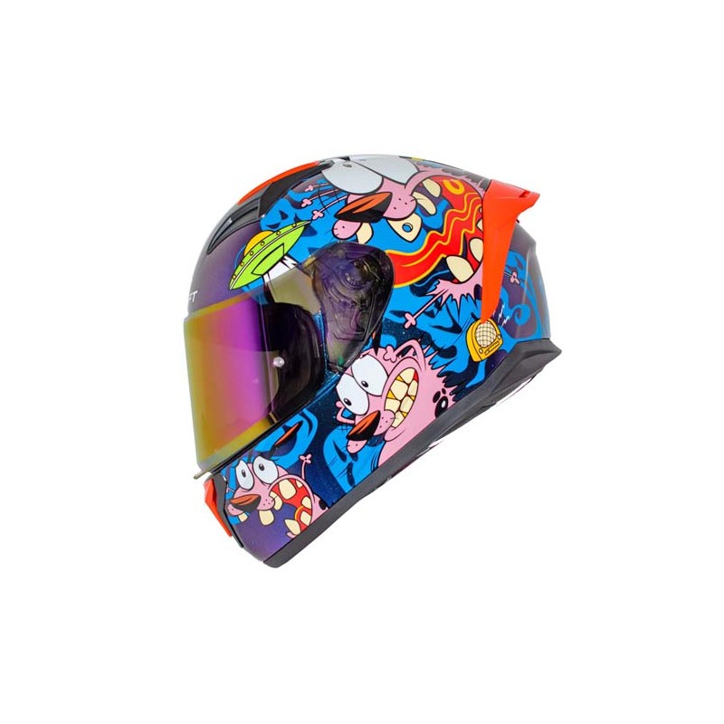 Casco para motociclista talla M cerrado SH582 - SP Coraje camaleon Shaft