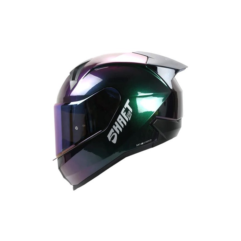 Casco para motociclista talla M cerrado Shaft Camaleon azul