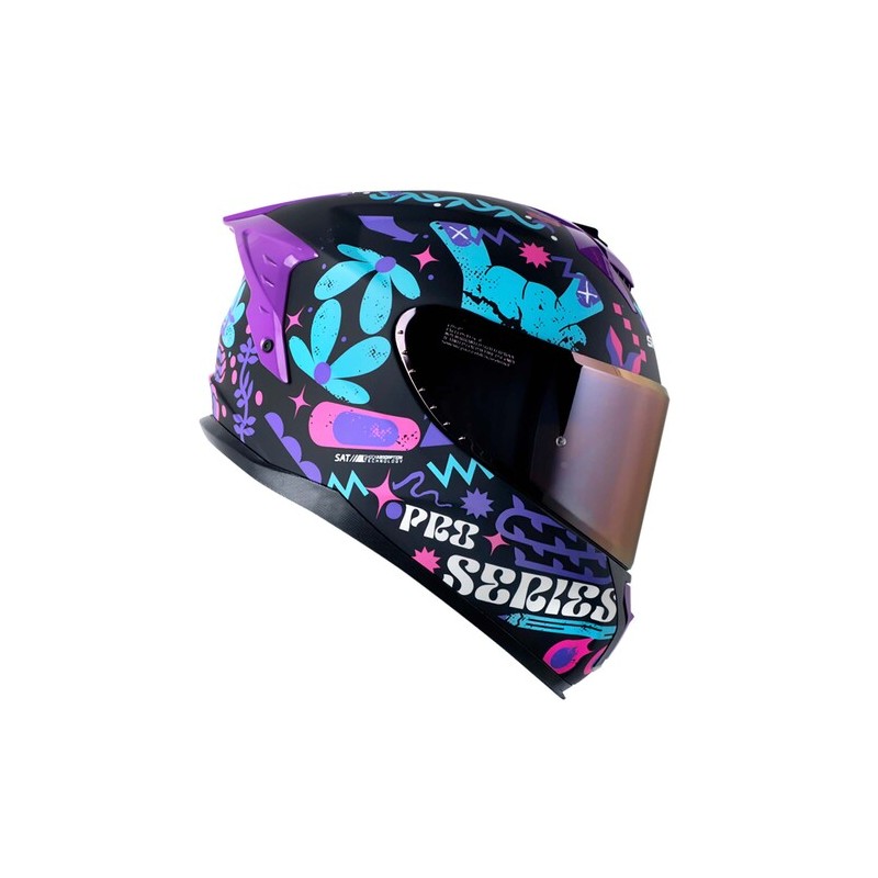 Casco para motociclista talla M cerrado Shaft pro shpro - 610dv evo negro mate fingerz