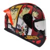 Casco para motociclista talla M integral Shaft Samurai Jack rojo matte