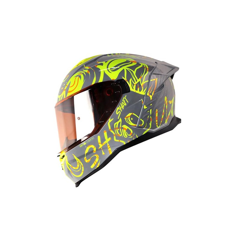 Casco para motociclista talla S cerrado Shaft Adrenocrome Grisa nardo